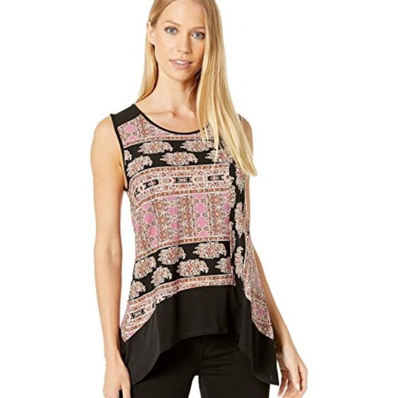 NWT BCBGMAXAZRIA Color Block Knit Top - Picture 1 of 5